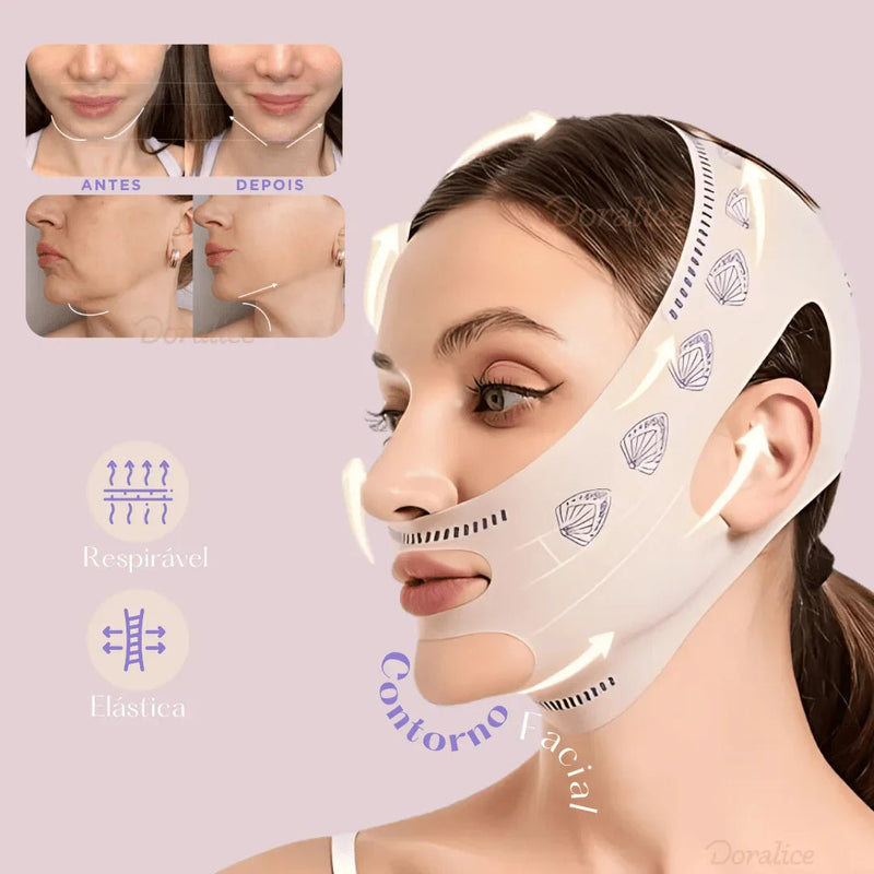 Máscara de Contorno Facial BERNAGARCIA® REVITAL®- Suaviza Rugas, Papada e Modela o Rosto