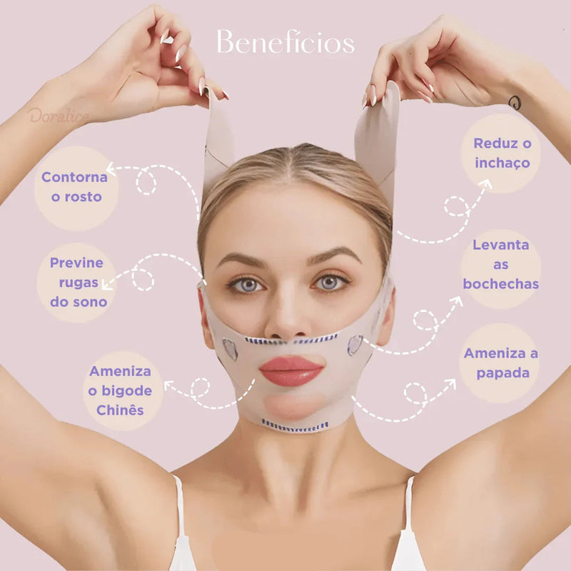 Máscara de Contorno Facial BERNAGARCIA® REVITAL®- Suaviza Rugas, Papada e Modela o Rosto