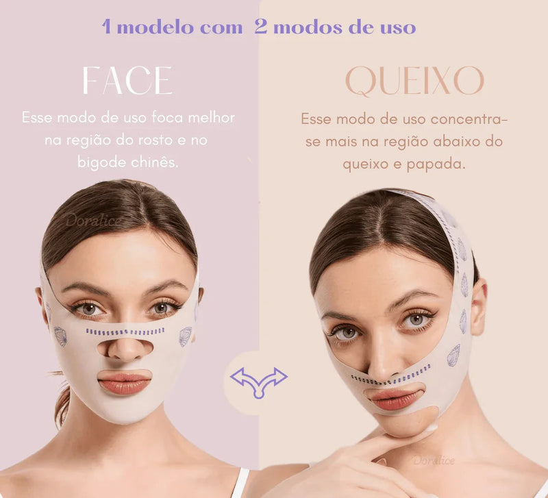 Máscara de Contorno Facial BERNAGARCIA® REVITAL®- Suaviza Rugas, Papada e Modela o Rosto
