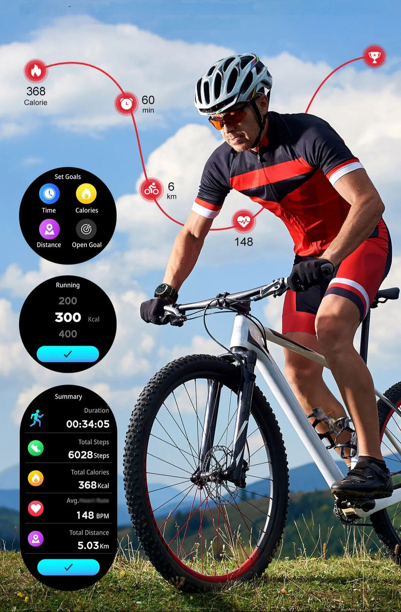 Relógio Masculino 3 em 1 com Fones TWS - Tela AMOLED, IP67, Monitoramento Biométrico, Bluetooth 5.2