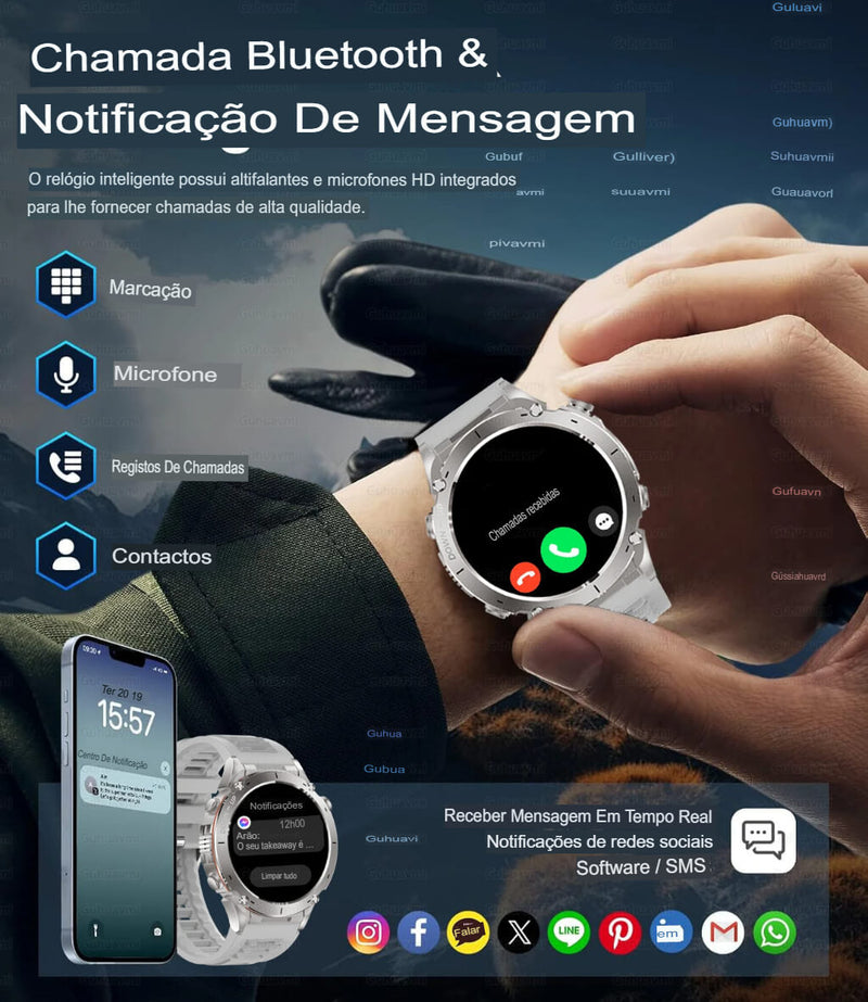 Relógio Smartwatch PV Y101 GPS AMOLED 05ATM