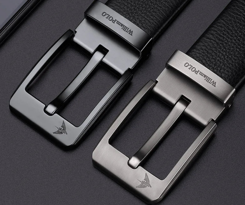 Cinto Masculino de Couro Casual, Fivela Elegante Com Estilo Versátil