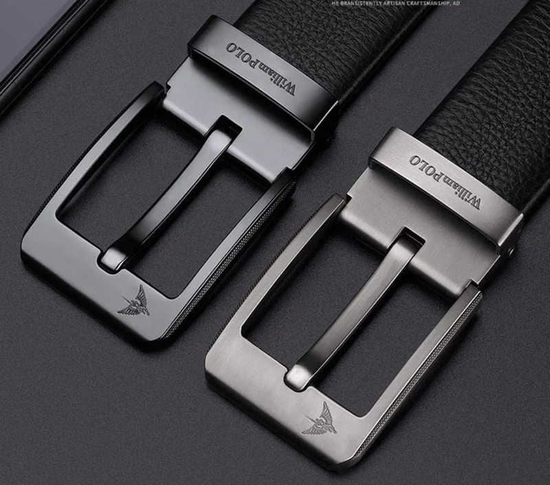Cinto Masculino de Couro Casual, Fivela Elegante Com Estilo Versátil