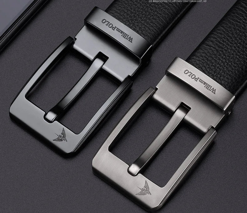 Cinto Masculino de Couro Casual, Fivela Elegante Com Estilo Versátil