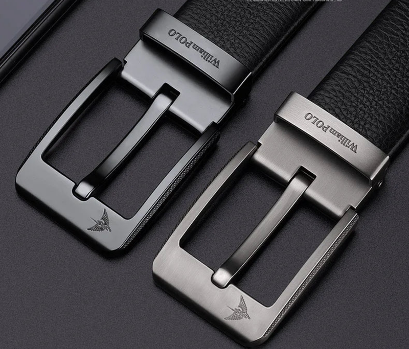 Cinto Masculino de Couro Casual, Fivela Elegante Com Estilo Versátil