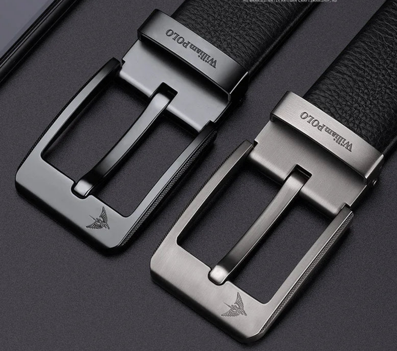 Cinto Masculino de Couro Casual, Fivela Elegante Com Estilo Versátil