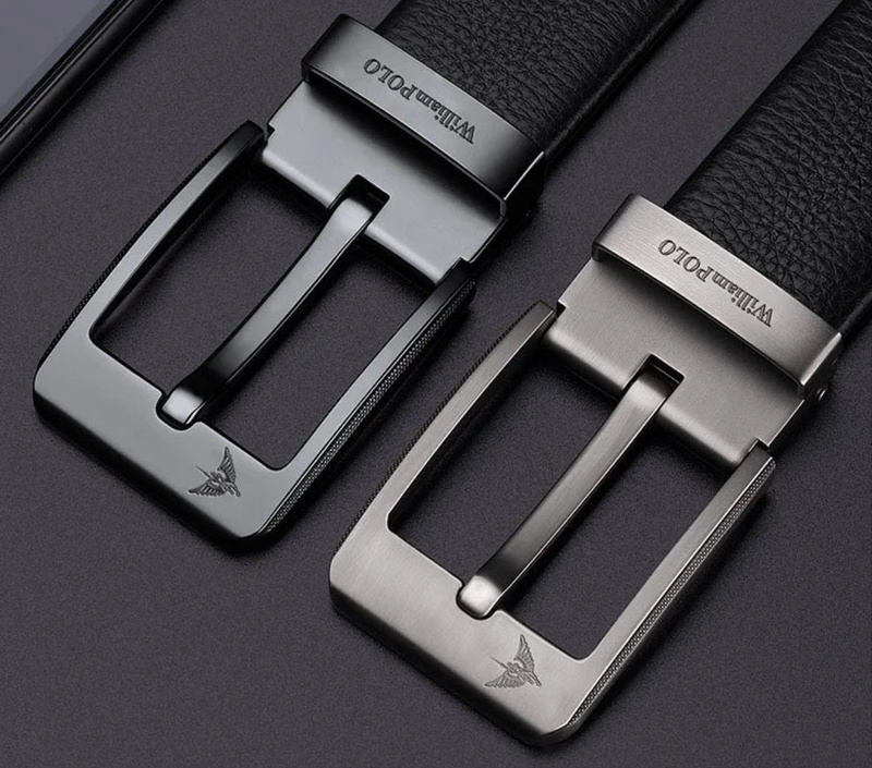Cinto Masculino de Couro Casual, Fivela Elegante Com Estilo Versátil