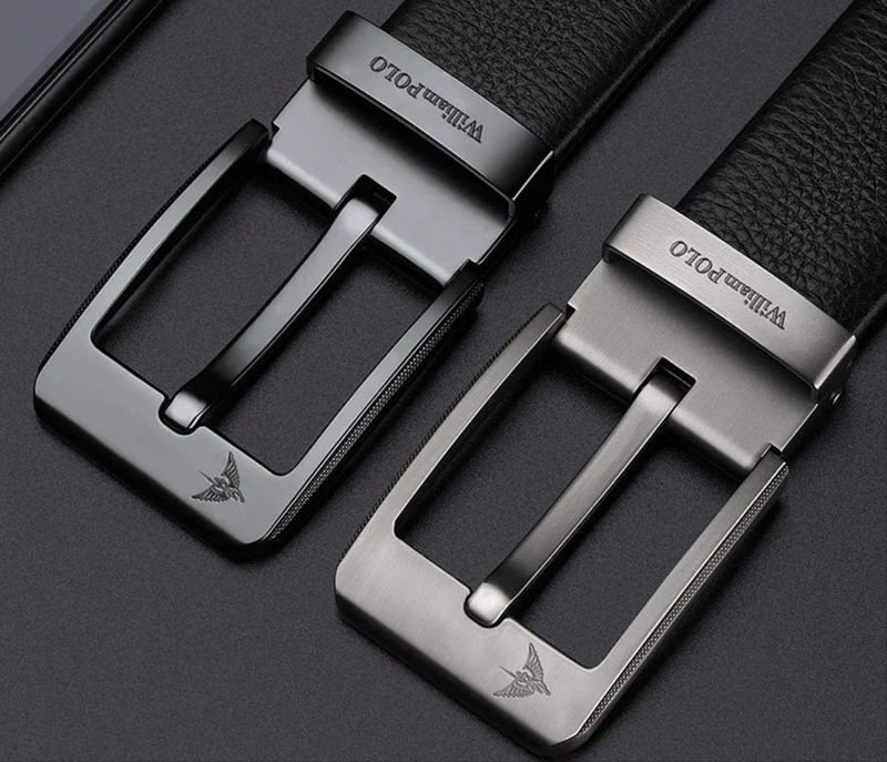 Cinto Masculino de Couro Casual, Fivela Elegante Com Estilo Versátil
