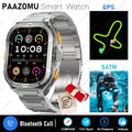 Relógio Inteligente PAAZOMU GPS 2025 - Tela AMOLED HD 50 mm - Resistente à Água 5ATM - Lançamento