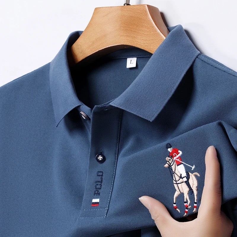 Camisa Polo Masculina Bordada – Estilo Sofisticado e Conforto Incomparável para o Verão