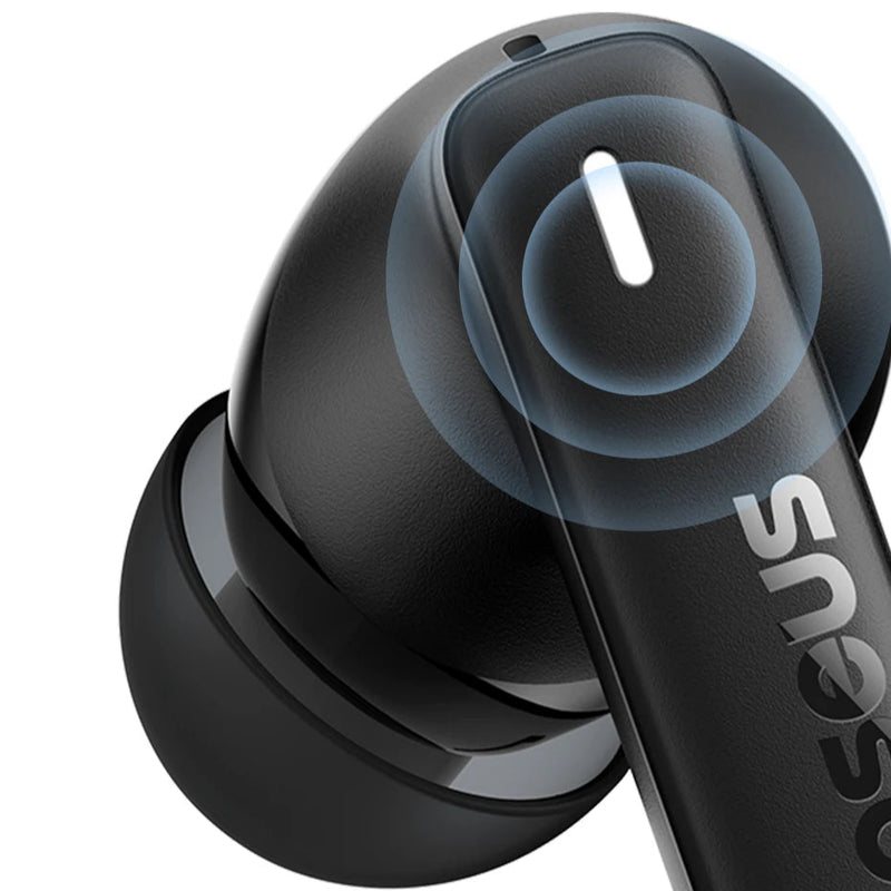 Fones Baseus Bluetooth 5.3: Graves Potentes, Conforto e 33h de Bateria!