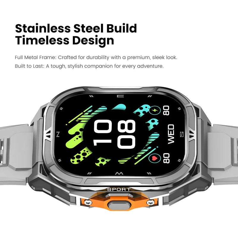 Relógio Inteligente PAAZOMU GPS 2025 - Tela AMOLED HD 50 mm - Resistente à Água 5ATM - Lançamento