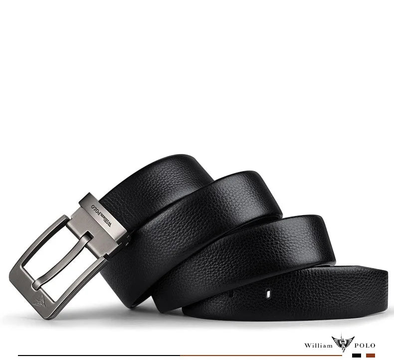 Cinto Masculino de Couro Casual, Fivela Elegante Com Estilo Versátil
