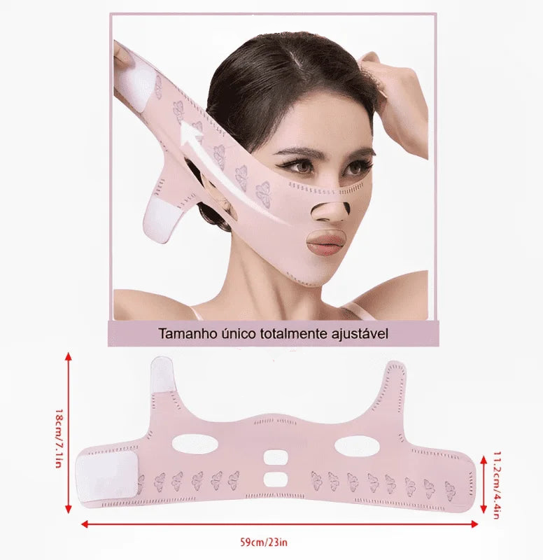 Máscara de Contorno Facial BERNAGARCIA® REVITAL®- Suaviza Rugas, Papada e Modela o Rosto